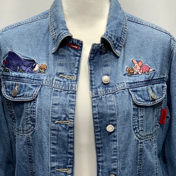 Disney Jackets & Blazers - Disney Store Eeyore Piglet Denim Trucker Jacket M